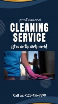 Yellow Maximalist Professional Cleaning Service Instagram Story template