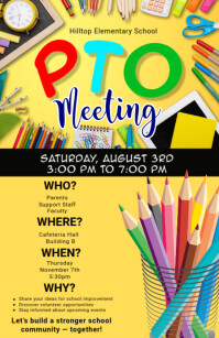 Yellow Maximalist  Pto Meeting Tabloid template