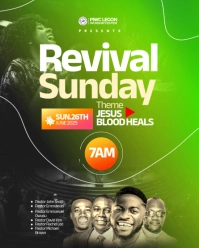 Yellow Maximalist Revival Sunday Worship  Instagram Portrait template