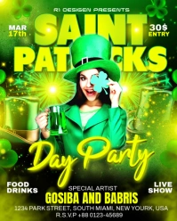 Yellow Maximalist Saint Patrick's Flyer Instagram Portrait template