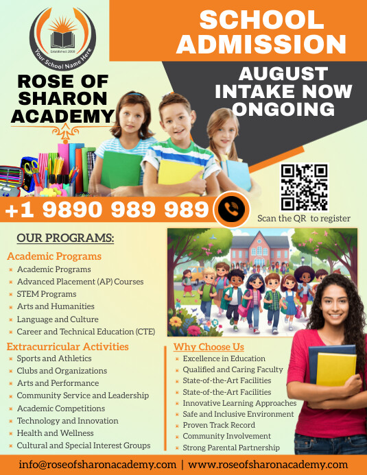 Yellow Maximalist School Admission New Intake Template | PosterMyWall