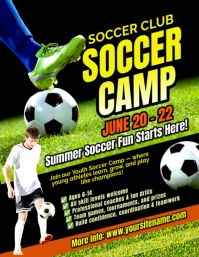 Yellow Maximalist Soccer Camp Flyer (us Letter) Volante (Carta US) template