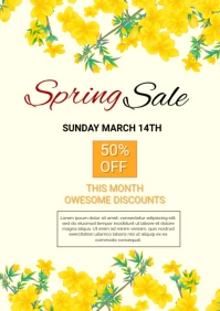 Yellow Maximalist Spring Sale Offer  A1 template