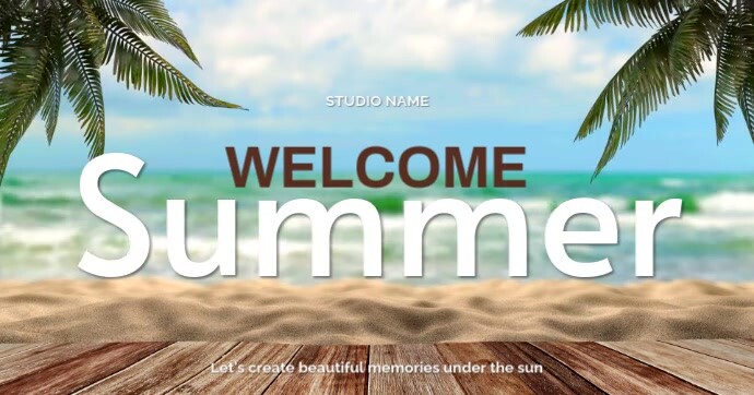 Yellow Maximalist Summer Facebook Shared Image delt Facebook-billede template