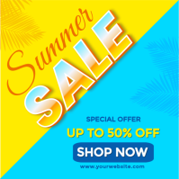 สีน้ำเงิน Summer Sale Instagram Post Template