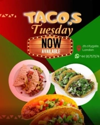 Yellow Maximalist Teco Tuesday  Instagram Portrait template