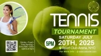 Yellow Maximalist Tennis Tournament Video  Digital Display (16:9) template