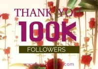 Yellow Maximalist Thank you followers Postcard template