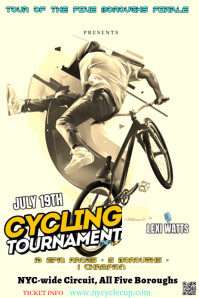 Yellow Maximalist This Image Is A Dynamic And Action-oriented Poster Design For A "cycling Tournamen template