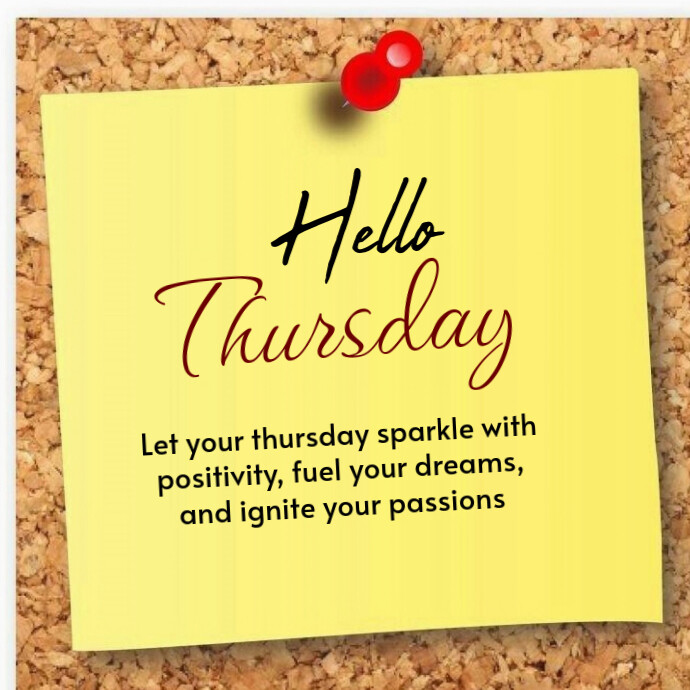 Yellow Maximalist Thursday Quote Logo template