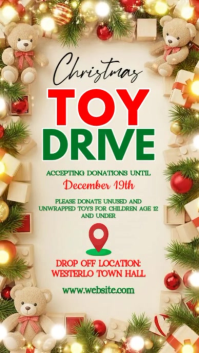 Yellow Maximalist Toy Drive Instagram Story template