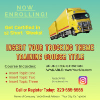 Yellow Maximalist Truck Driver Training  Instagram Post template