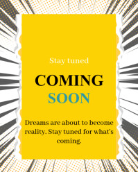 Yellow Maximalist Tuned Coming Stay  Instagram Portrait template