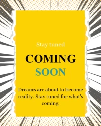 Yellow Maximalist Tuned Coming Stay  Instagram Portrait template