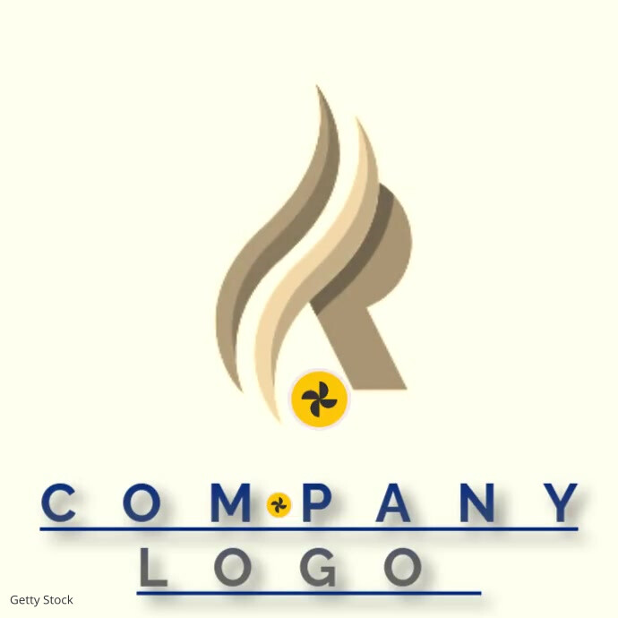 Yellow Maximalist V Logo Logótipo template