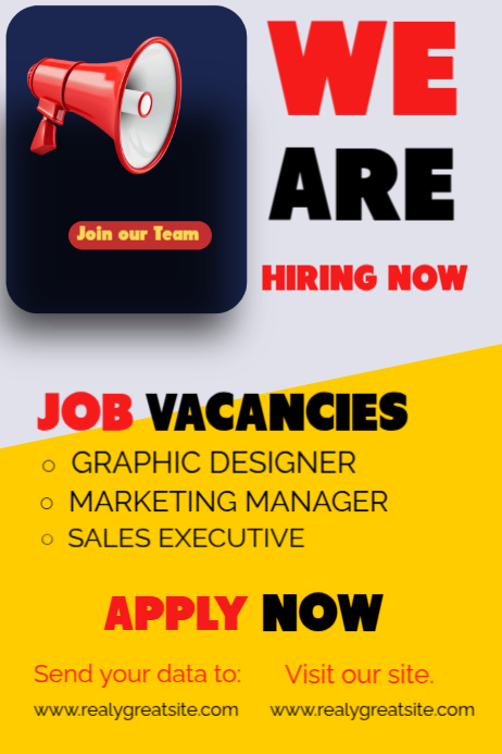Yellow Maximalist We Are Hiring New Jobs Post Office Hours Great ...