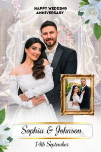 Wedding Anniversary Flyer  Pinterest Graphic template