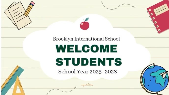 Yellow Maximalist Welcome Back To School Video 2025 Digital Display (16:9) template