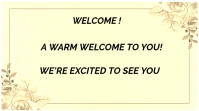Yellow Maximalist Welcome  Digital Display (16:9) template