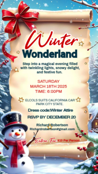 Yellow Maximalist Winter Wonderland Template Instagram Story