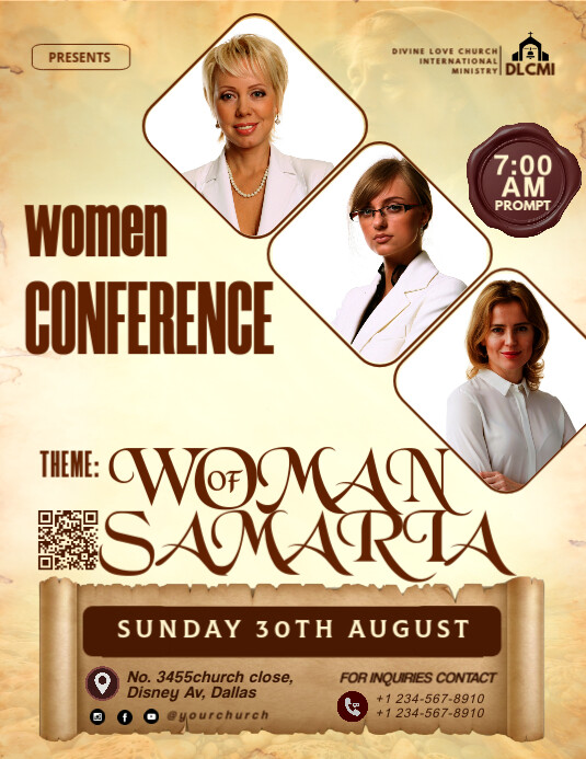 Copy of Yellow Maximalist Women Conference Flyer (us Letter) | PosterMyWall
