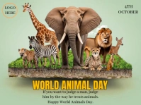 Yellow Maximalist World Animal Day  Presentation template