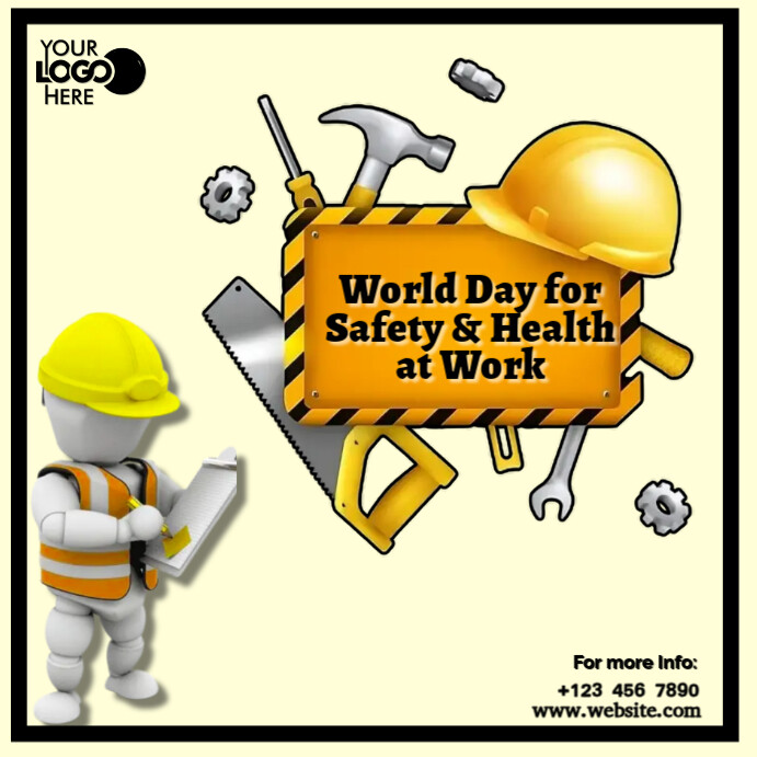 Copy of Yellow Maximalist World Day For Safety And Health At Work ...