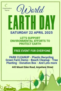 Yellow Maximalist World Earth Day Event Tumblr Graphic template