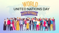 Yellow Maximalist World United Nations Day  Youtube Thumbnail template