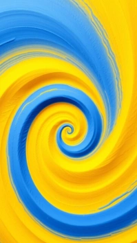 Yellow Maximalist Yellow And Blue Spiral Background  Digital Display (9:16) template