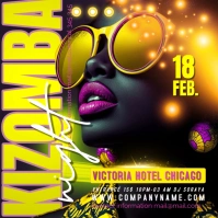 Yellow Maximalist Yellow And Purple Strong Colors Instagram Post template