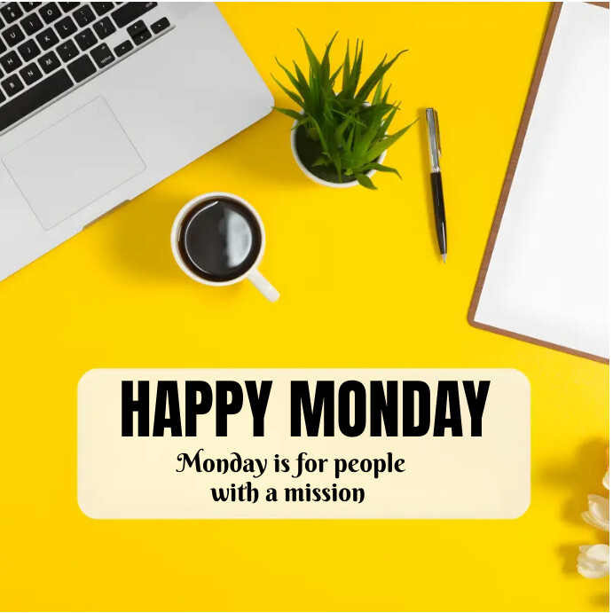 Plantilla de Yellow minimalist motivational quotes Instagr | PosterMyWall