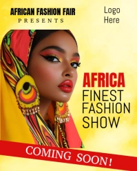 Yellow Modern & Minimal African Fashion Show  Instagram Portrait template