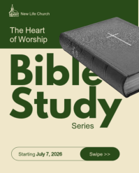 Желтый Bible Study Series Instagram Portrait Template - Page 1
