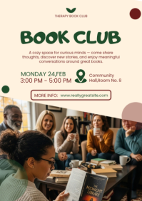 Yellow Book Club Event A2 Template