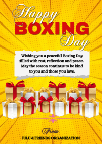 Yellow Modern & Minimal Boxing Day Template  A4