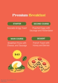 Yellow Modern & Minimal Breakfast Menu A4 template - Page 3