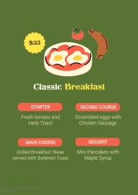 Yellow Modern & Minimal Breakfast Menu A4 template - Page 2