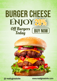 Yellow Burger Promotion A4 Template
