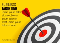 Yellow Modern & Minimal Business Targeting/ Marketing Strategy Poster  Postcard Briefkaart template