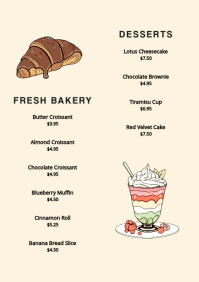 Yellow Cafe Menu A4 Template - Page 4