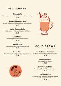 Yellow Cafe Menu A4 Template - Page 2