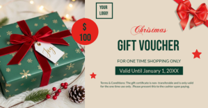 Gul Christmas Gift Voucher Facebook Shared Image Template