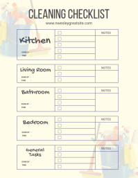 Checklist Clean Modern White Modern & Minimal Cleaning Checklist Flyer (us Letter) Template ...