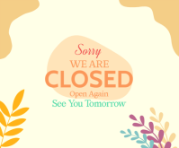 Yellow Modern & Minimal Closed Sign Medium Rectangle Mittelgroßes Rechteck template