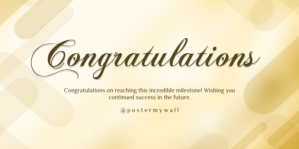 Yellow Modern & Minimal Congratulations Spanduk Eventbrite template
