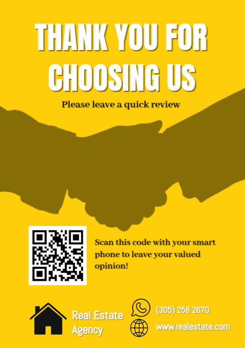 Yellow Modern & Minimal Customer Appreciation Template A4 | PosterMyWall