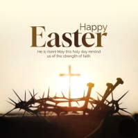 Yellow Easter Instagram Plasing Template