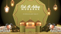 Yellow Modern & Minimal Eid Al Adha Pos Twitter template