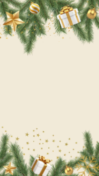 Yellow Modern & Minimal Elegant Gold Christmas Background With Gift Boxes And Pine Leaves Digital Di template
